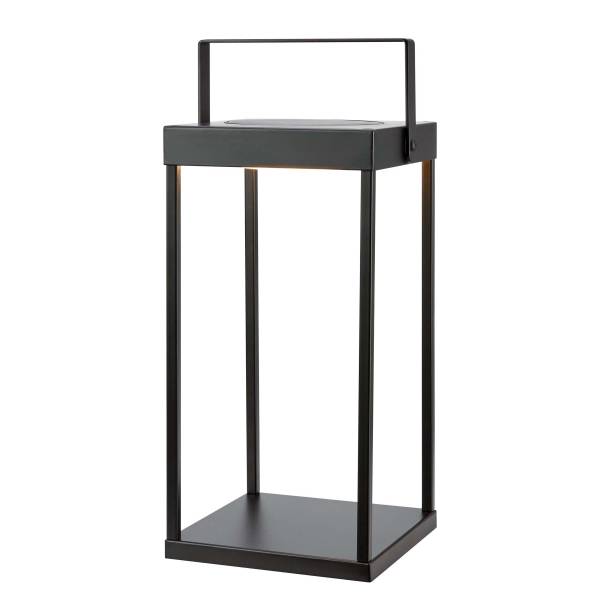 LED-Solarlaterne Pure - Eisen - Schwarz - 1-flammig - Höhe: 42 cm