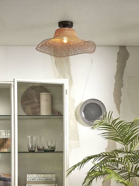 Deckenleuchte Ibiza Typ A - Bambus - 1-flammig - Beige