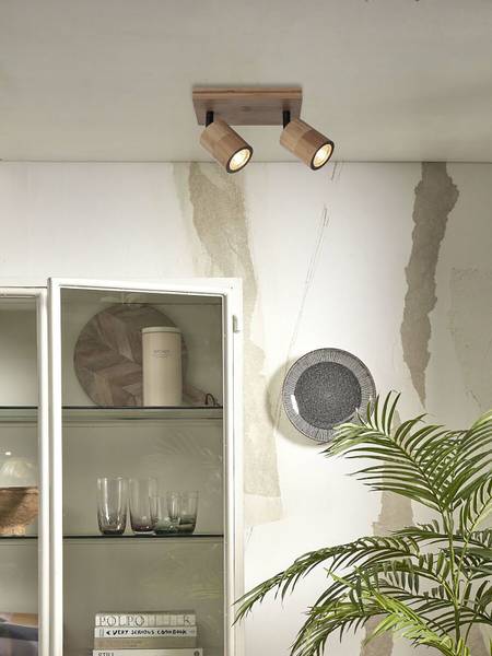 Deckenleuchte Java Typ A - Bambus - 2-flammig - Beige