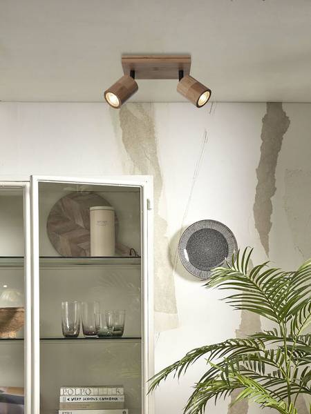 Deckenleuchte Java Typ A - Bambus - 2-flammig - Beige