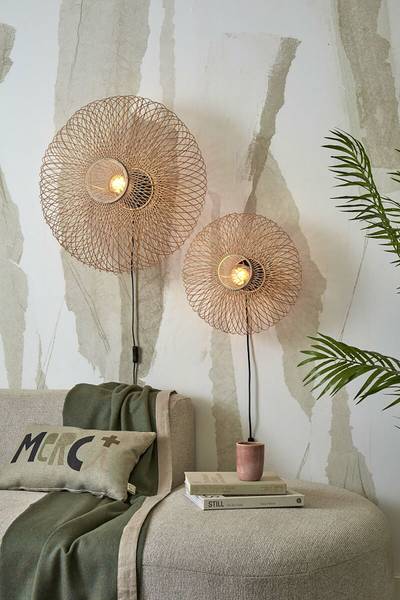 Wandleuchte Cango - Bambus - Beige - 1-flammig