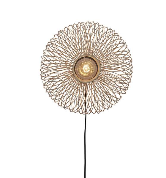 Wandleuchte Cango - Bambus - Beige - 1-flammig