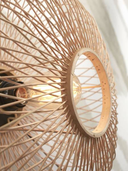 Wandleuchte Cango - Bambus - Beige - 1-flammig