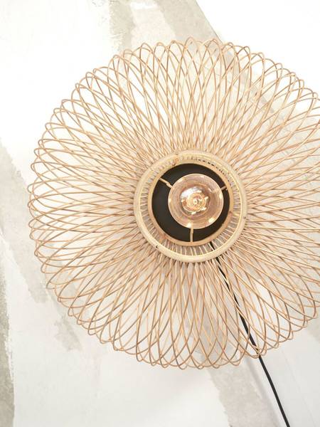 Wandleuchte Cango - Bambus - Beige - 1-flammig