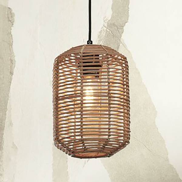 Pendelleuchte Tanami - Beige - Rattan - 25 x 25 x 18 cm