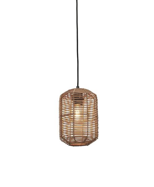 Pendelleuchte Tanami - Beige - Rattan - 25 x 25 x 18 cm