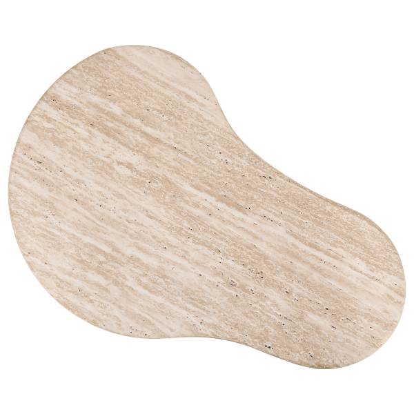 Couchtisch Wawaso - 70 cm - Travertin Dekor / Eiche Dunkel Dekor