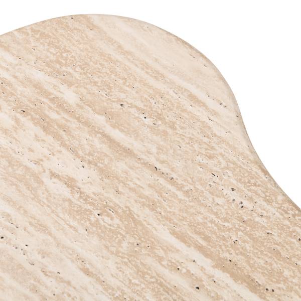 Couchtisch Wawaso - 70 cm - Travertin Dekor / Eiche Dunkel Dekor