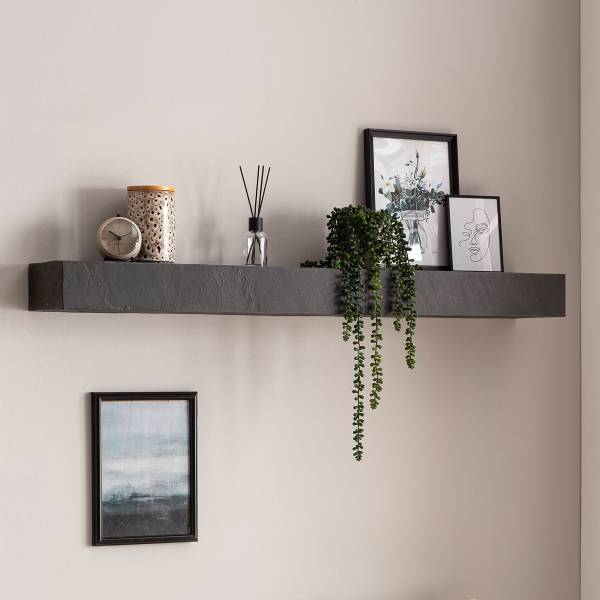 Massives Wandboard Ichapi - Mango Schwarz - Breite: 120 cm