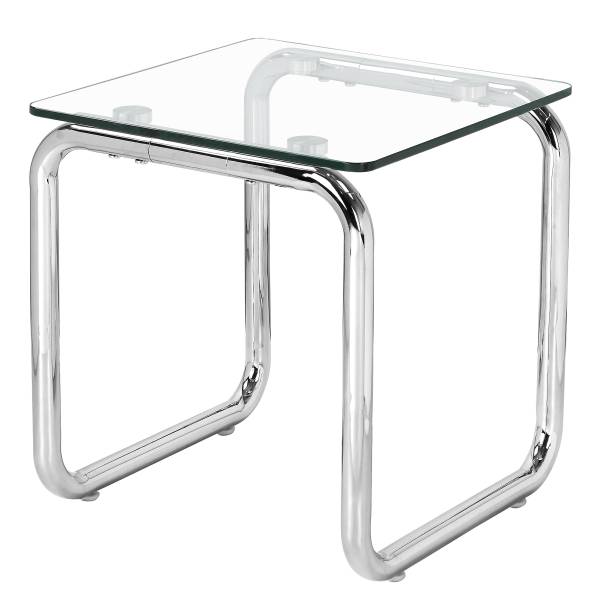 Beistelltisch Vanston - Glas / Metall - Chrom