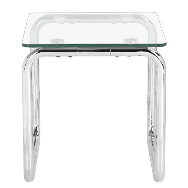 Beistelltisch Vanston - Glas / Metall - Chrom