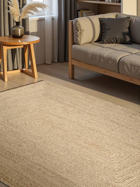 Juteteppich Sharmila - Jute - Beige - 60 x 90 cm