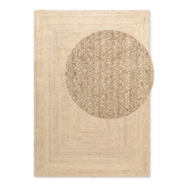 Juteteppich Sharmila - Jute - Beige - 60 x 90 cm