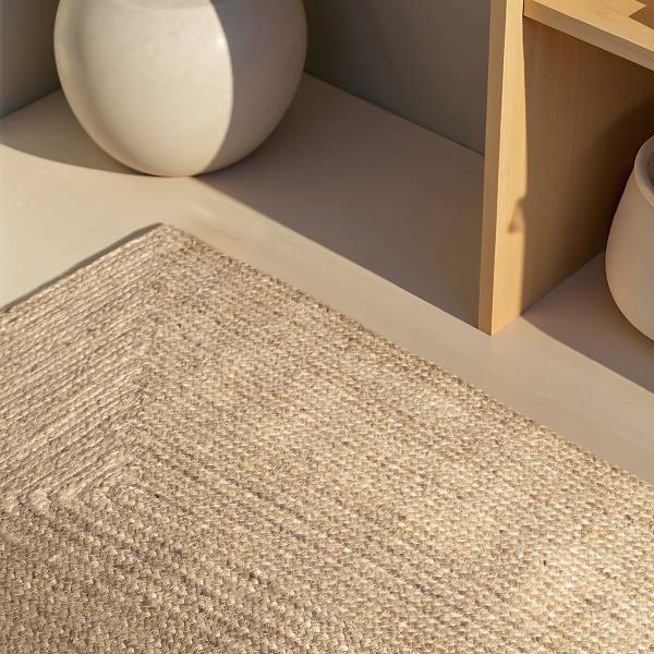 Juteteppich Sharmila - Jute - Beige - 60 x 90 cm