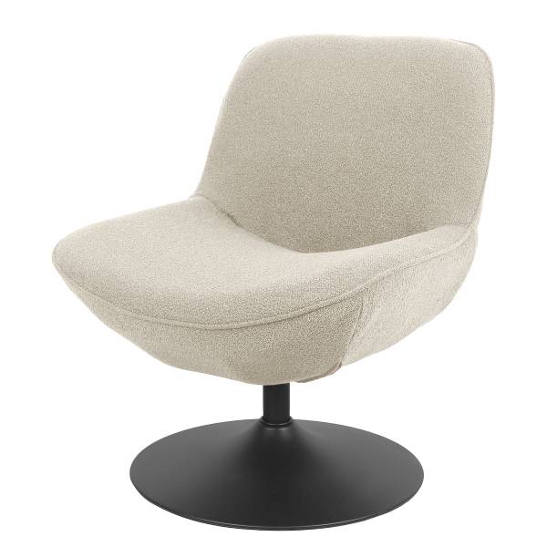 Drehsessel TIAARO - Bouclé Stoff Xara: Greige