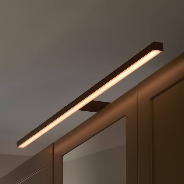 Wandleuchte Marlee - Schwarz - Aluminium - Polycarbonat - 80 x 10 x 14 cm