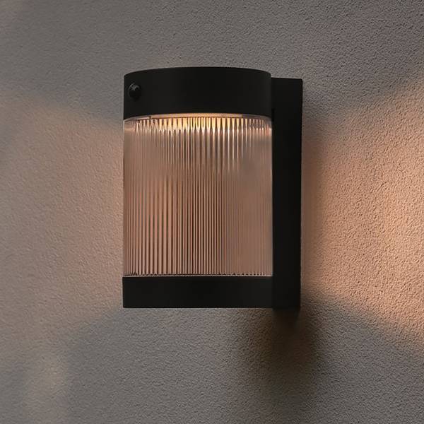 Außenwandleuchte Coupar - Schwarz - Polycarbonat - 14 x 22 x 18 cm