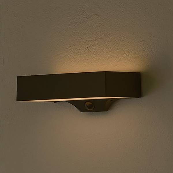 Solar-Wandleuchte Monay Typ B - Schwarz - Polycarbonat - 22 x 7 x 14 cm
