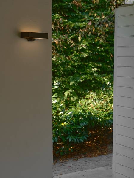 Solar-Wandleuchte Monay Typ B - Schwarz - Polycarbonat - 22 x 7 x 14 cm