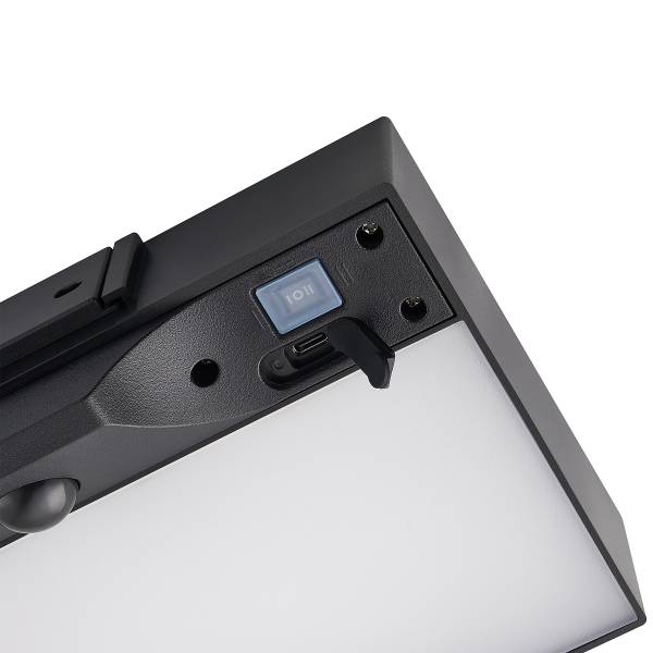 Solar-Wandleuchte Monay Typ B - Schwarz - Polycarbonat - 22 x 7 x 14 cm