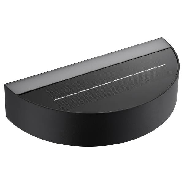 Solar-Wandleuchte Monay Typ A - Schwarz - Polycarbonat - 25 x 7 x 13 cm