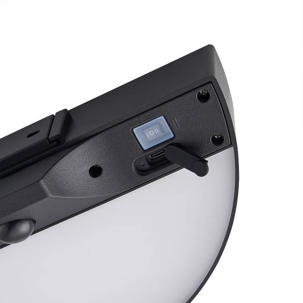 Solar-Wandleuchte Monay Typ A - Schwarz - Polycarbonat - 25 x 7 x 13 cm