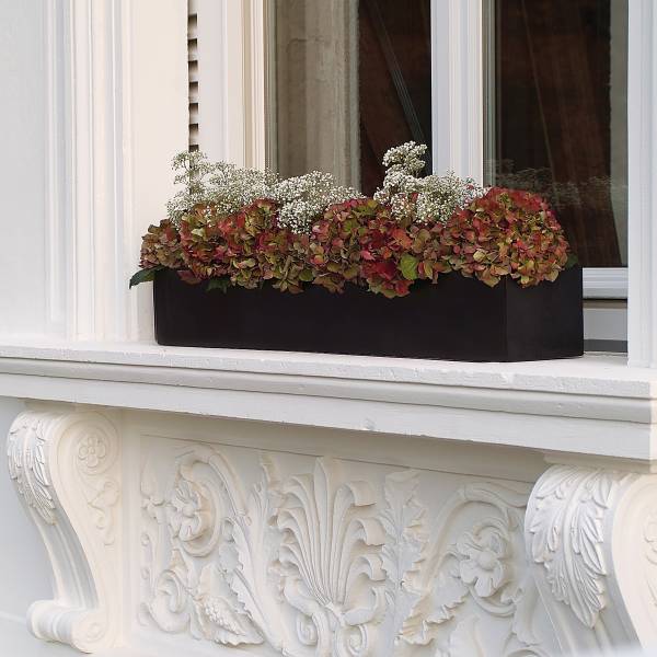 Outdoor Pflanztopf Oskop - Schwarz - 100 x 17 cm