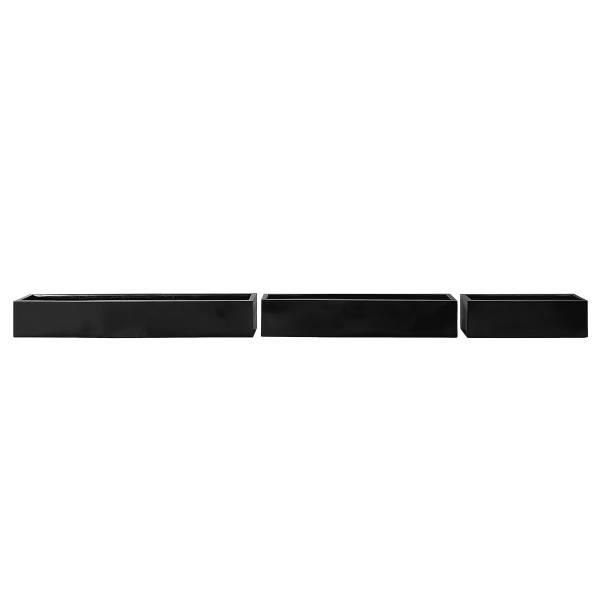 Outdoor Pflanztopf Oskop - Schwarz - 100 x 17 cm