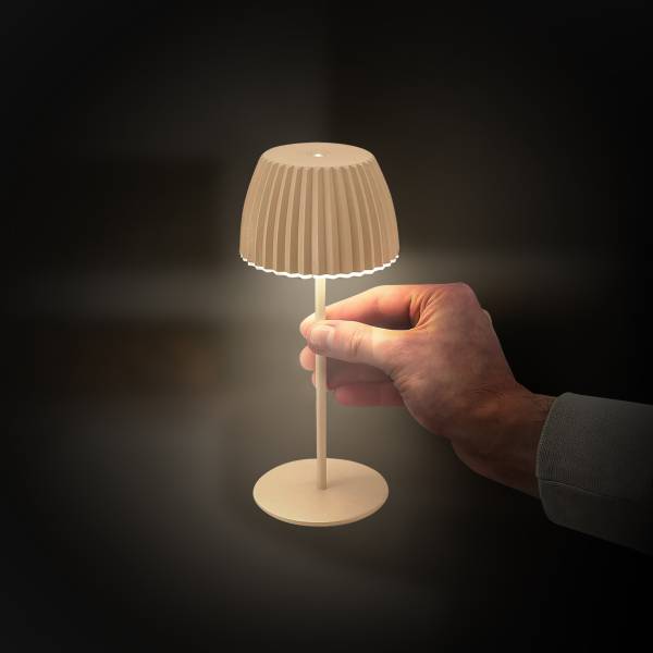 Akku-Tischleuchte Riffle Typ A - Beige