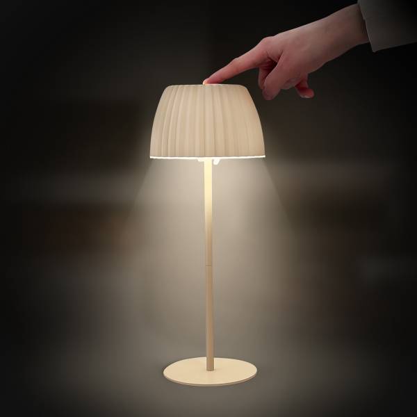 Akku-Tischleuchte Riffle Typ B - Beige