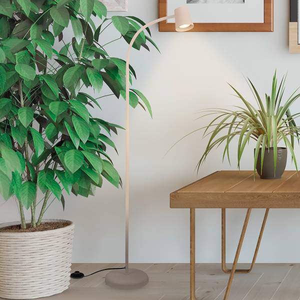 Stehleuchte Skriva - Aluminium - Beige