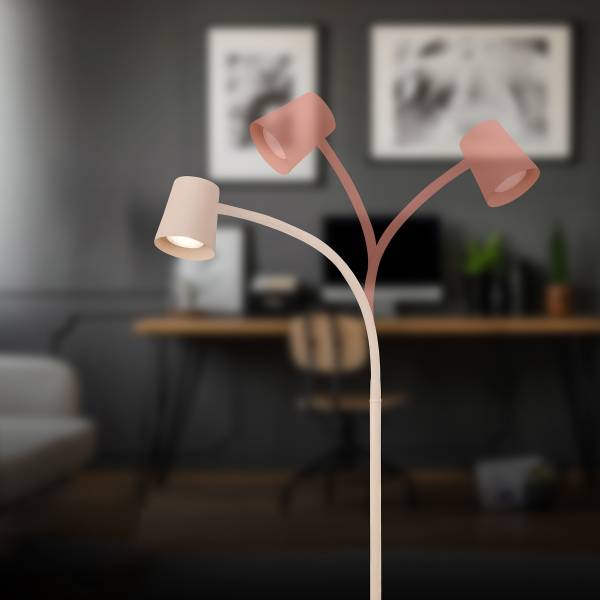 Stehleuchte Skriva - Aluminium - Beige