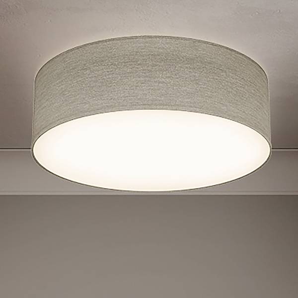 Deckenleuchte Paaho - Aluminium / Strukturstoff - Beige