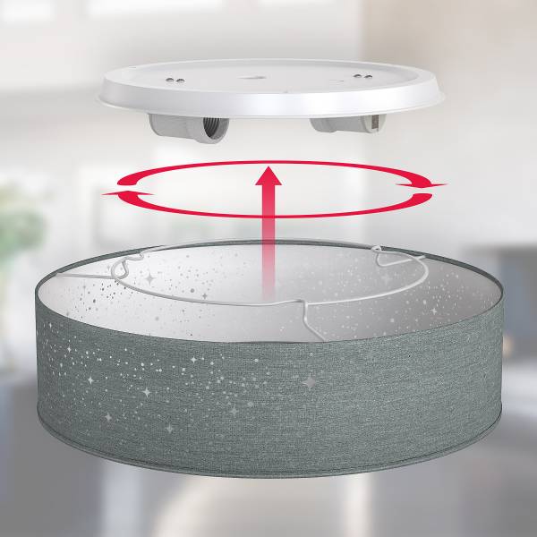 Deckenleuchte Auho Typ B - Aluminium / Strukturstoff - Grau