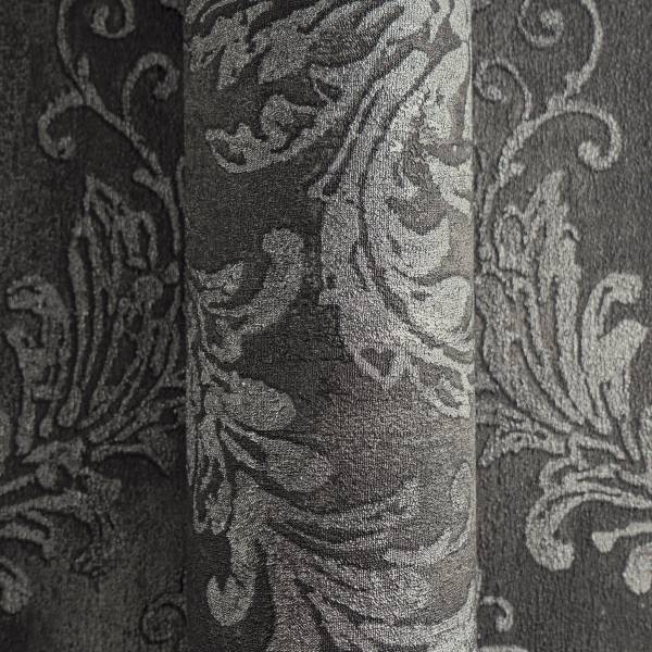 Vliestapete Hoa Luxus Ornamente - Schwarz / Grau