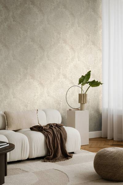 Vliestapete Hoa Luxus Ornamente - Vlies - Beige