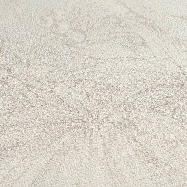 Vliestapete Hoa Blüten Farn - Vlies - Creme / Beige