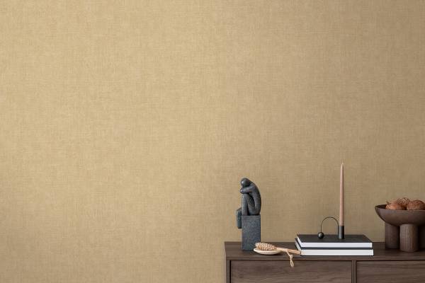 Vliestapete Hoa Leinenstruktur - Vlies - Beige