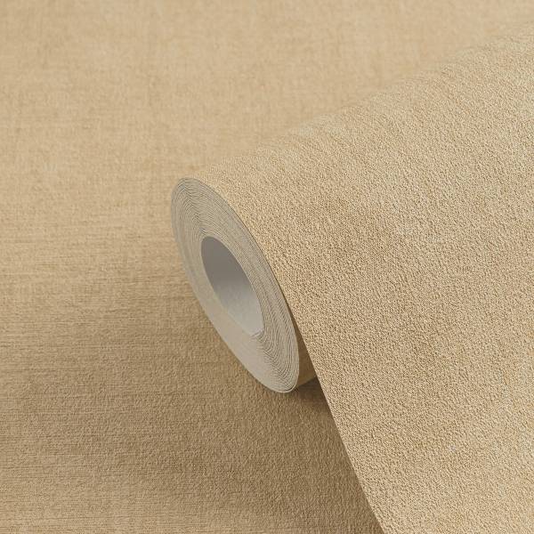 Vliestapete Hoa Leinenstruktur - Vlies - Beige