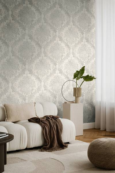 Vliestapete Hoa Luxus Ornamente - Vlies - Sandgrau