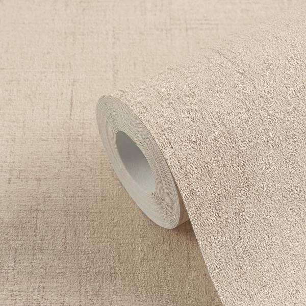 Vliestapete Hoa Leinenstruktur - Vlies - Creme