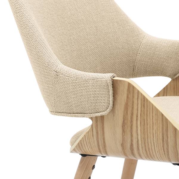 Armlehnenstuhl RIFFLES 2er-Set - Beige