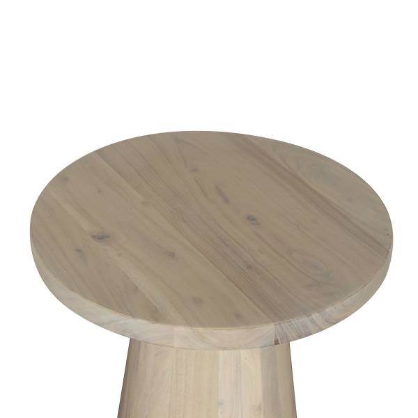 Massiver Beistelltisch Maliveni - Akazie - Durchmesser: 35 cm