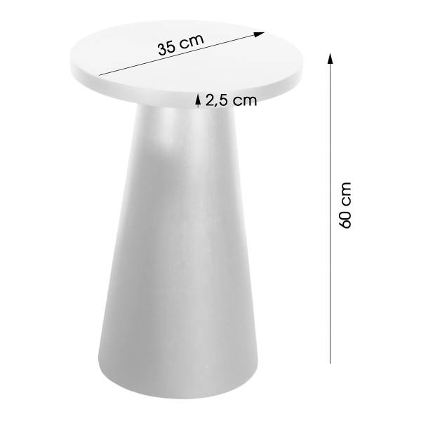 Massiver Beistelltisch Maliveni - Akazie - Durchmesser: 35 cm