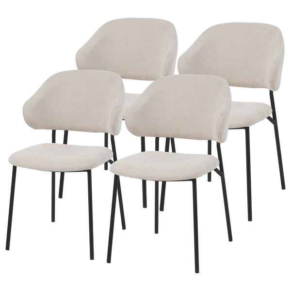 Polsterstuhl Meramo 4er-Set - Beige
