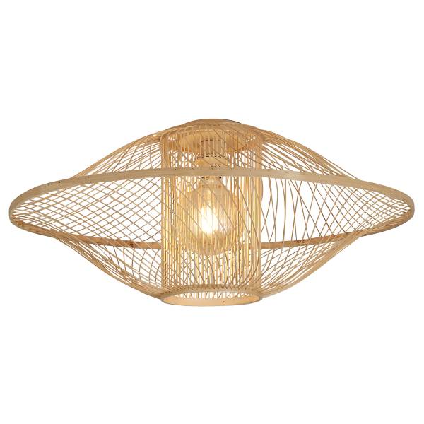 Deckenleuchte Maui - Bambus - 1-flammig - Hellbraun - Durchmesser: 70 cm