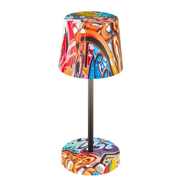Akku-Tischleuchte Boja - Kunststoff - 1-flammig - Multicolor