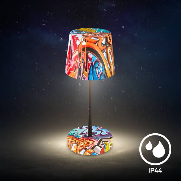 Akku-Tischleuchte Boja - Kunststoff - 1-flammig - Multicolor