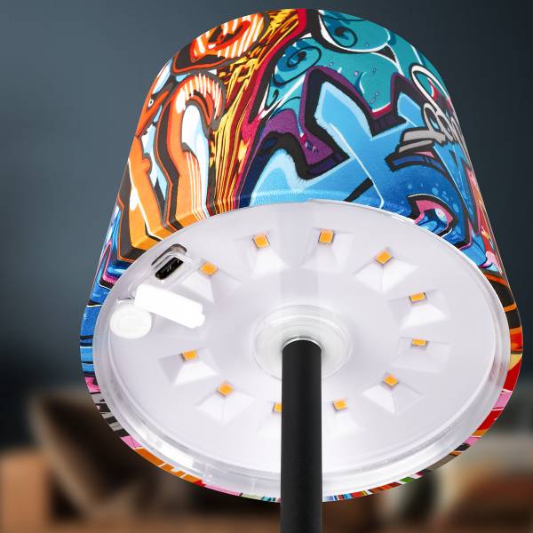 Akku-Tischleuchte Boja - Kunststoff - 1-flammig - Multicolor