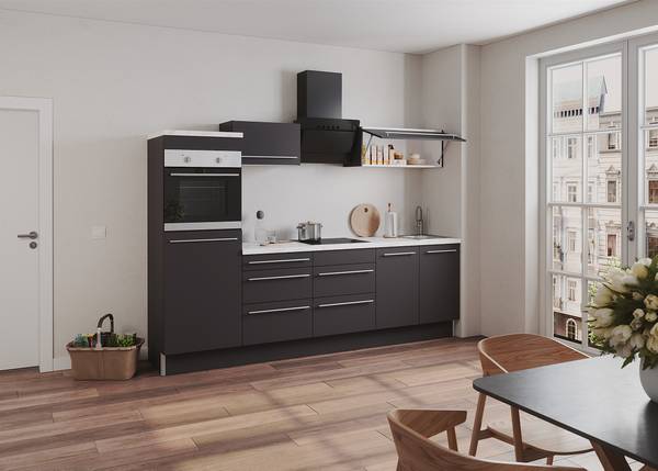 Hängeschrank Venezia mit Klapptür - Anthrazit - Breite: 90 cm